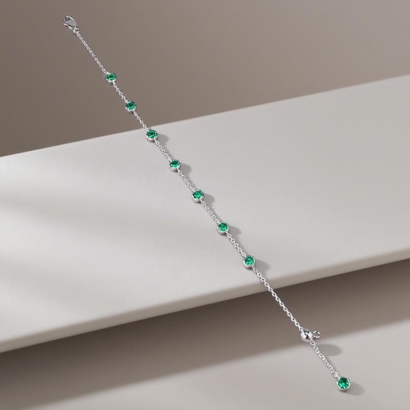 Hui Zhi Yi 2025 Βραχιόλι/Περιβραχιόνι Paraiba Bubble από Ασήμι S925, Μοντέρνο & Ευέλικτο Καλοκαιρινό Κόσμημα