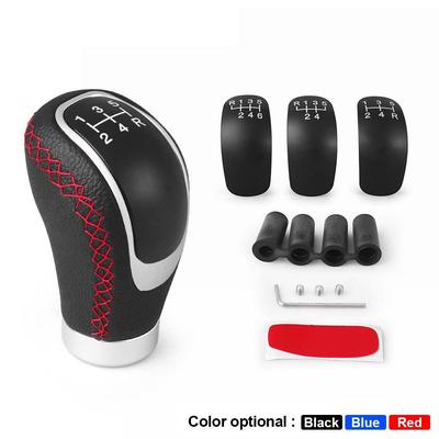 5/6 prędkości uniwersalny R PU skórzana gałka zmiany biegów ręczna dźwignia zmiany biegów samochodu gałka zmiany biegów gałka wymienna zmodyfikowana głowica zmiany biegów