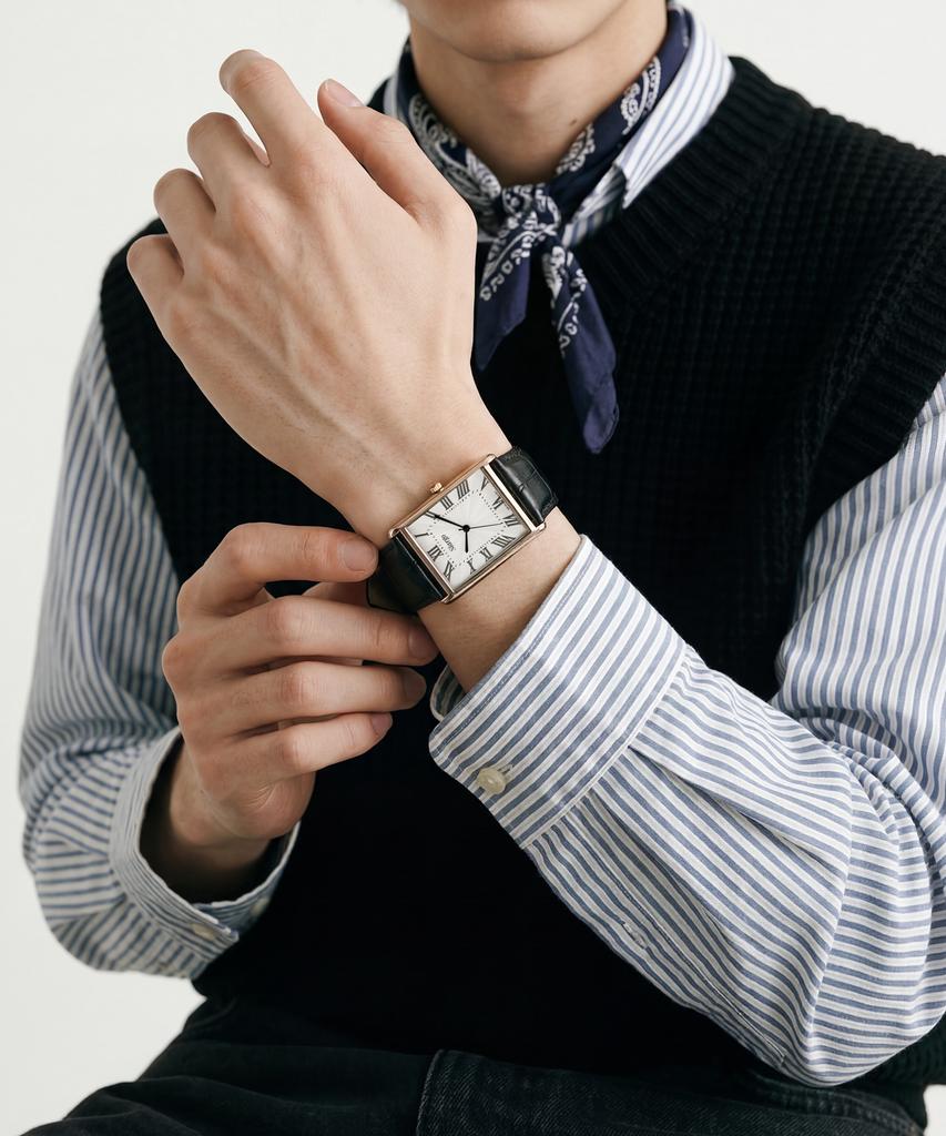 Sialeugo Sg-010L-Sb Fennel Collection Men'S Leather Wristwatch