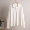 Women S Knit Sweater And Wide Leg Pants Set Polo Neck Long Sleeve