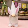 2pcs Easter Gnome Plushes Rabbit Standing Doll Swedish Tomtes Dwarfs Ornaments for Kitchen Tiered Tray Decorations
