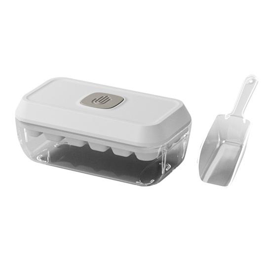 

Форма для льда с крышкой и контейнером, кнопка открытия, форма для льда S белый