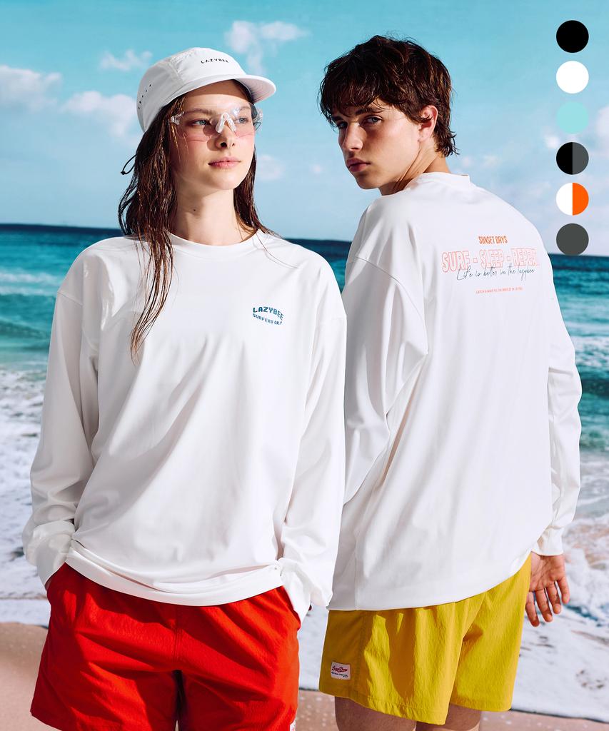 Leijibi Dry-Cooling Oversized Rash Guard Jersey (Running & Gym Wear) Long Sleeve Top M (6 Colors) (Type A)