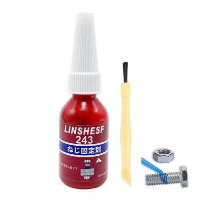 Linshesf Threadlocker 243 Medium Titebond Metal Anaerobic Threadlocker Metal Lock Cold and Heat Removable Bottle Medium Strength, 10ml, Threadlocker,