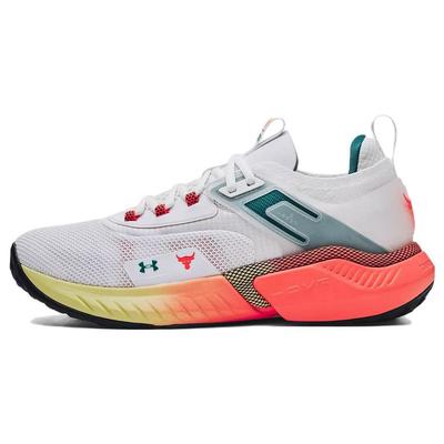 Men's Project Rock 5 Training Shoes White Coastal Teal After Burn 3025435-104