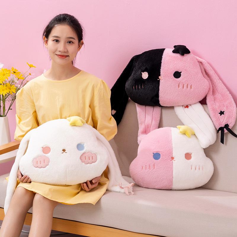 Cartoon Cloud Rabbit Throw Pillow Plush Toy Doll Office Nap Throw Pillow Blanket Girl Soothing Doll