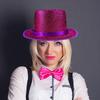 Bright Color Magicians Hat for Women Men with Belt Tall Hat Adult Theme Party Costume Hat Stage Performers Hat