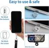 1-20PCS Flexible Transparent Phone Lanyard Tether Tabs Soft TPU Detachable Hanging Cord Clip Anti-fall Phone Straps Gasket Pad