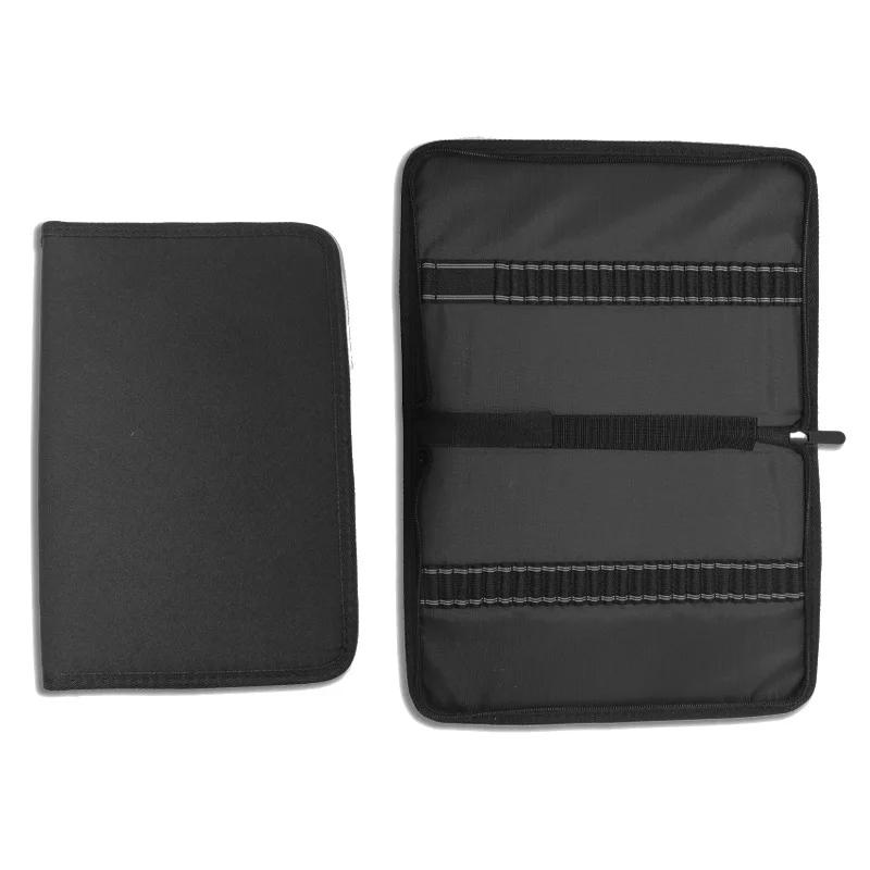36/48/72/120/200 Holes Colored Pencils Storage Bag Large Capacity Case  Black Pencil Case Pen Curtain School Supplies