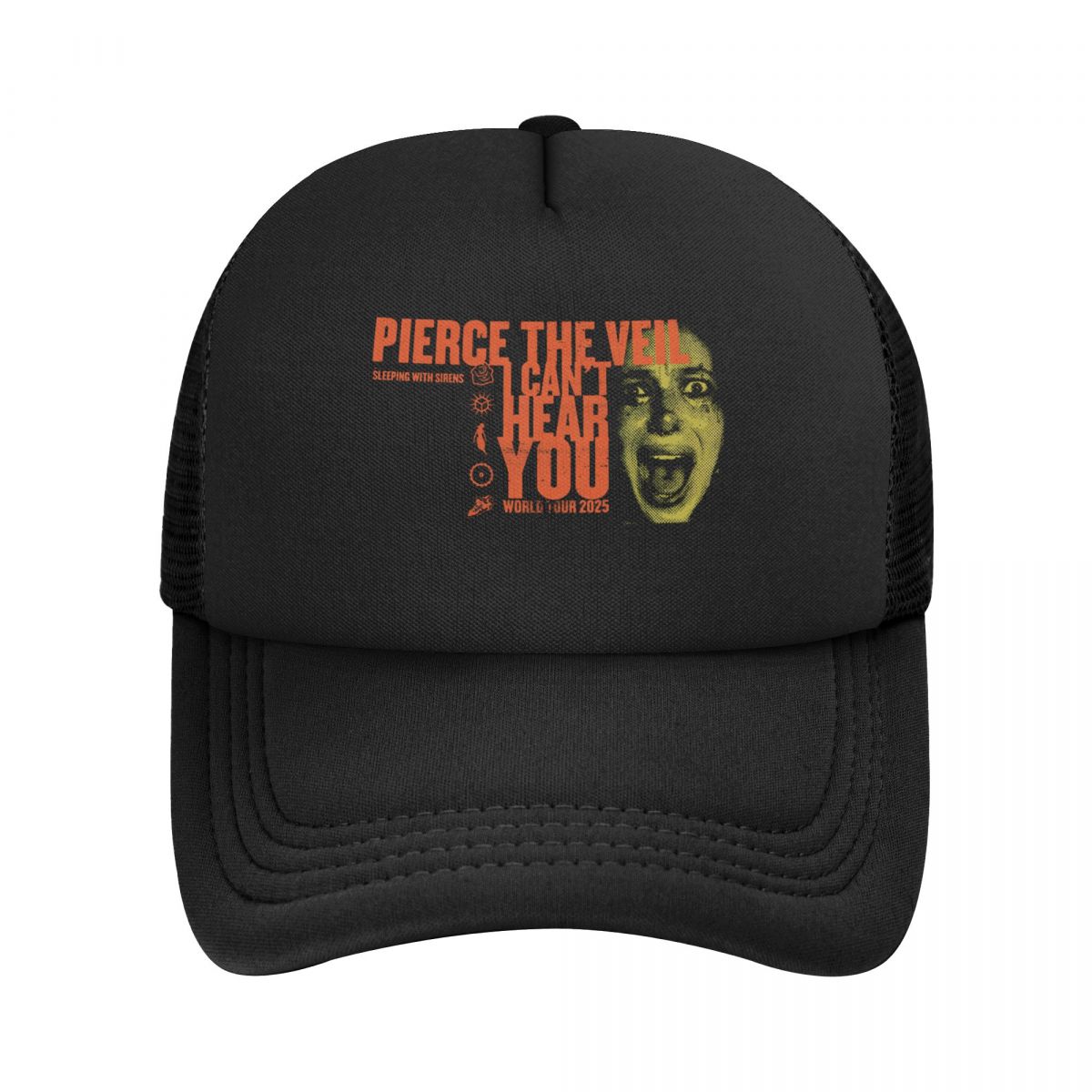 

Baseball Caps I Can t Hear You Pierce The Veil Rock Band Trendy Mesh Hats Peaked Washable Adult Hats One Size
