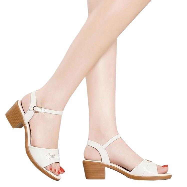 High-heeled sandals, new summer models, thick-heeled rhinestone fish mouth, comfortable soft-soled shoes