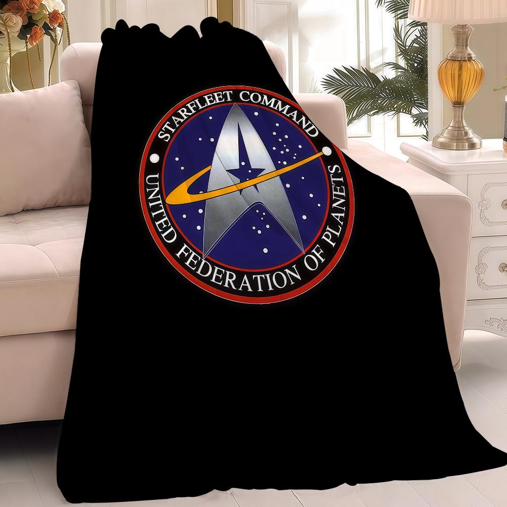 Movie S-Star T-Trek Logo Blanket Warm And Soft Suitable For Bedroom Living Room Sofa Bed Office Travel Camping