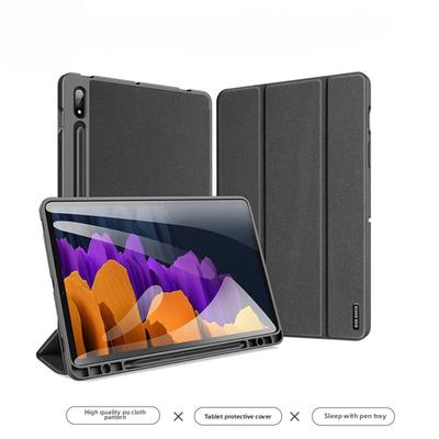 Premium Leather Case for Samsung Tab S10Plus S9FE with S Pen Slot Auto Sleep Function