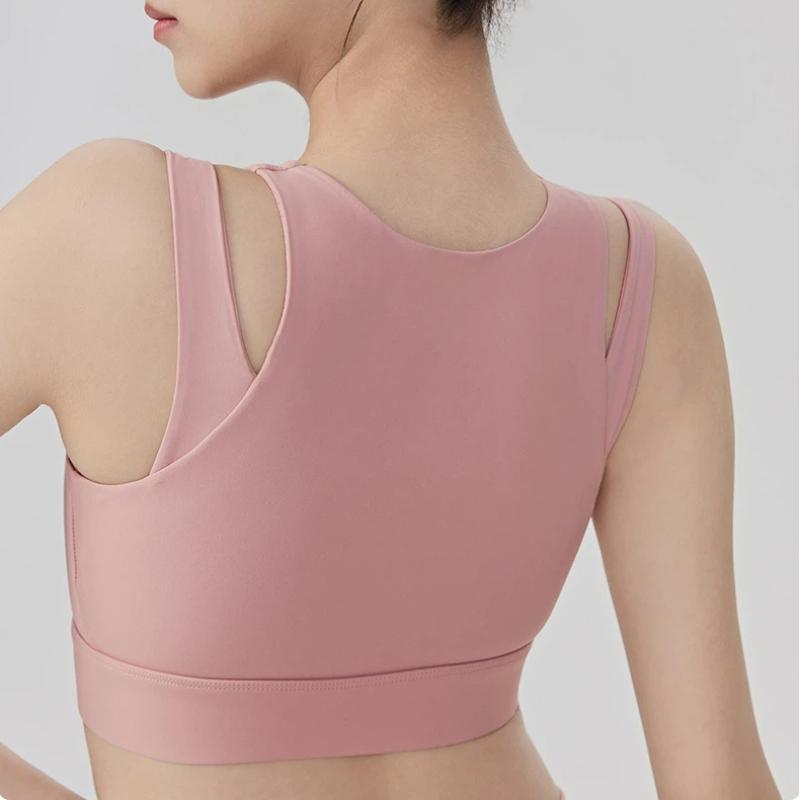 2026 Summer Sports Bra Women Fashion Zipper Running Shockproof Yoga Bra Pilates Training Fitness Vest