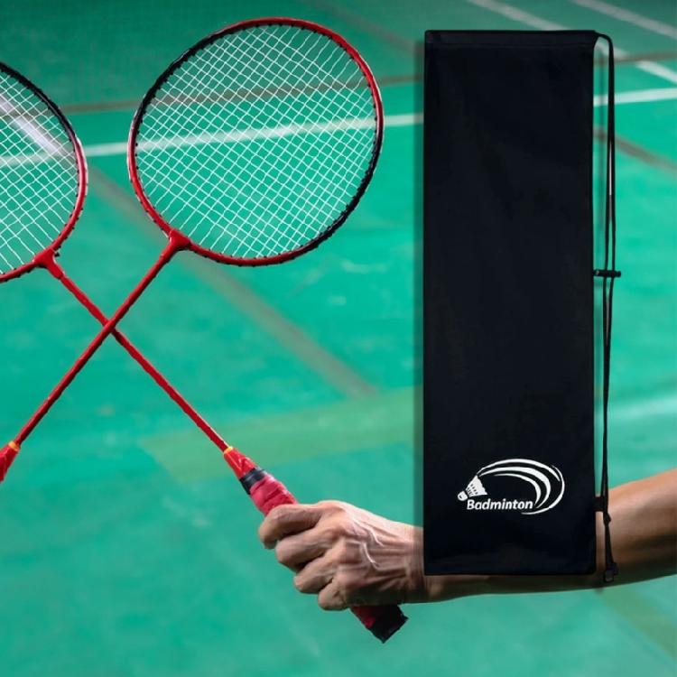 Compacts Drawstring Closure Badminton Bag Expandable Opening Spring Buckles Secure Sport Accessory