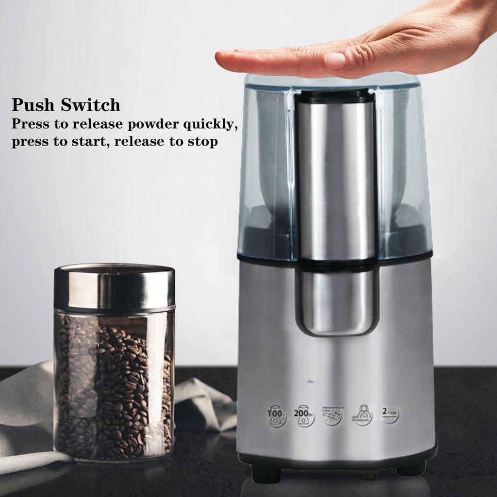 Electric Coffee Grinder Maker 220V Beans Mill Herbs Nuts Spice Grinding Milling 200W