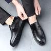 New Male Black Leather Shoes Black Slip-On Classic Men's Ankle Boots Casual Business Work Luxury Shoe High Quality Brands Sale