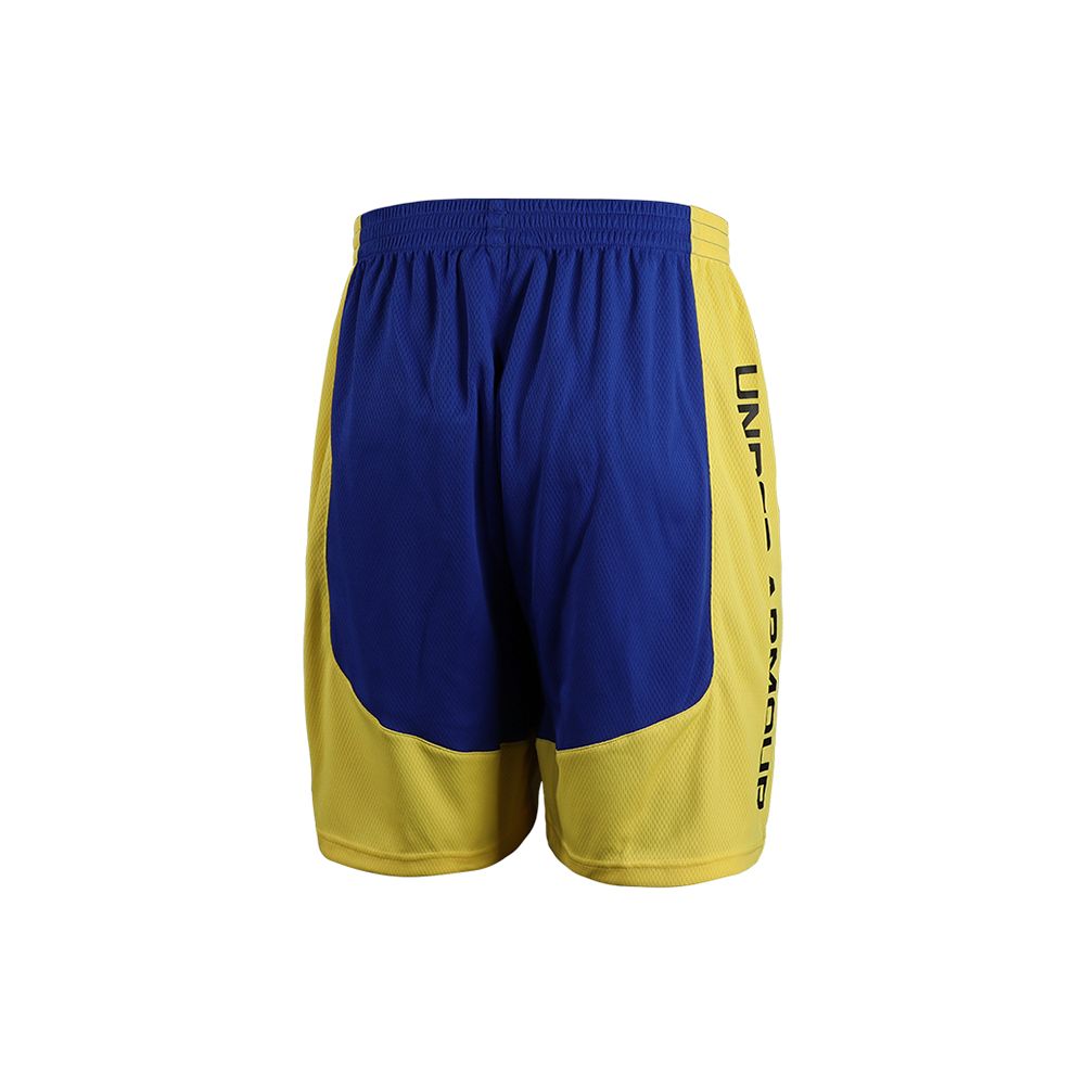 Under Armour Letter Logo Color Block Basketball Knit Fitted Shorts Men Bottoms Royal-Blue 22500201-400