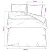 Black Bed Linen Set 200x200 cm Cotton