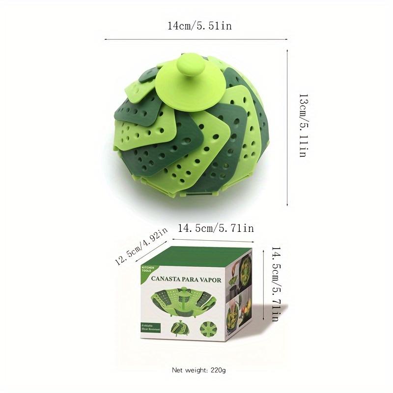 

1 шт. Силиконовый поднос для фруктов и корзина для приготовления на пару - Складная сетчатая посуда для приготовления на пару овощей и фруктов - Кухонный аксессуар для здорового приготовления пищи