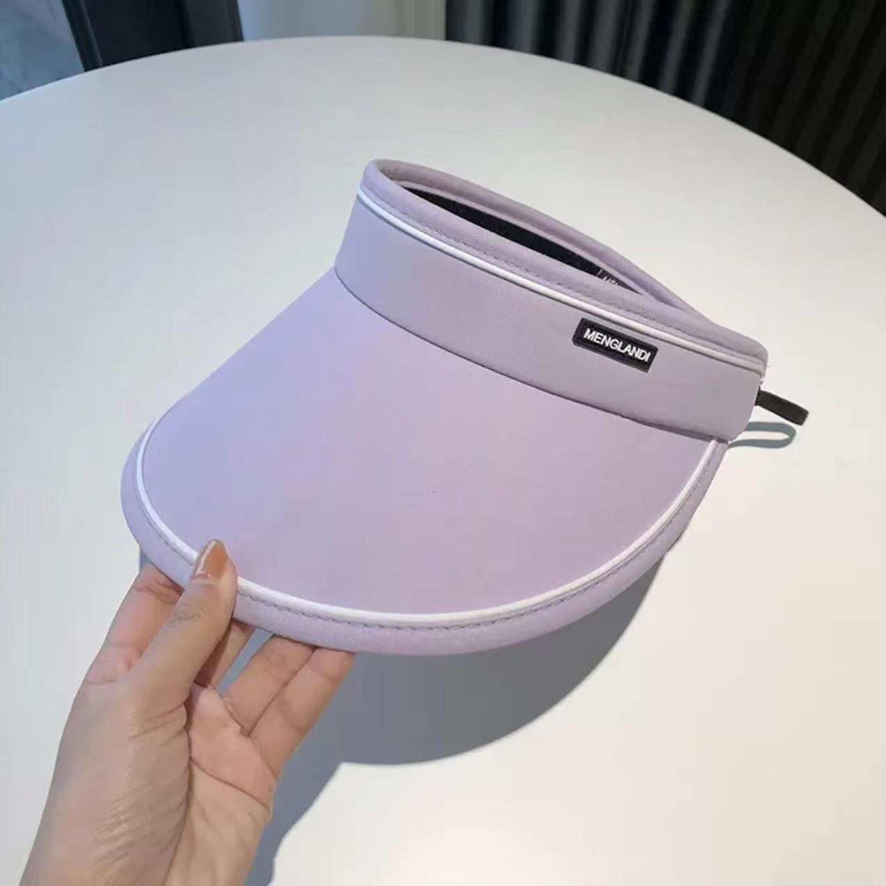 

New uv big eaves empty top sunscreen hat summer face cover anti-ultraviolet sun hat empty top sun hat average size світло-синій колір