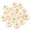 20pcs 4cm Mini Satin Ribbon Flowers Colorful Rhinestone Handmade Flowers For DIY Clothing Sewing Headwear Decoration Accessories