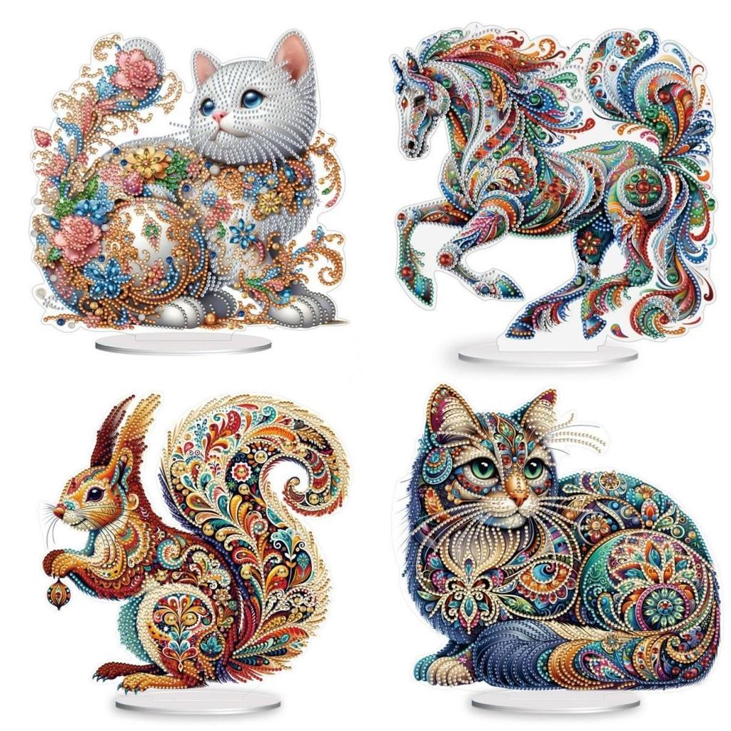 DIY Animal Multicolored Horse Diamond Painting Ornament Home Decoration Special-shaped Diamond Diamond Painting Diamond Embroidery Painting