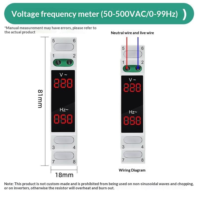 Digital Three Phase Voltage Meter LED Display Modular Design Anti-interference for Communication Base Station Power Supply Monitoring