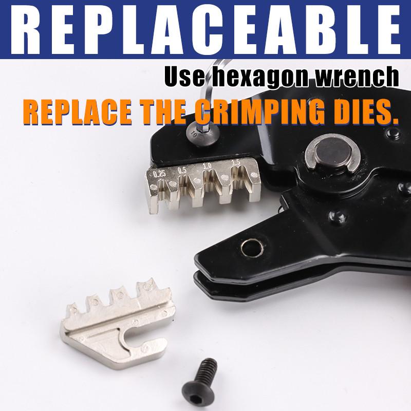 Ratchet Open Barrel Terminal Tool Open Barrel Terminal Crimp Tool Adjustable Gear Crimping Tool Kit