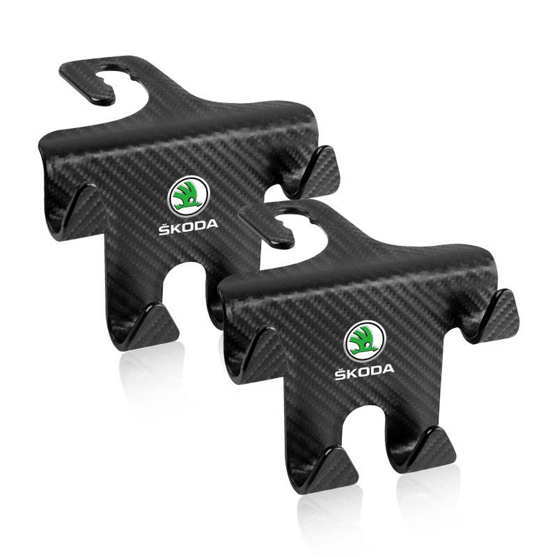 Car Seat Headrest Hook Universal Phone Holder Backseat Organizer For Skoda Octavia MK2 MK3 2 3 A7 Fabia Karoq Kodiaq Superb Rapid Kamiq