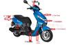 Kisbee 50 Ignition Lock, Handlebar Lock Assembly for Peugeot Little Bee Motorcycle