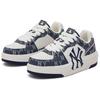 MLB Chunky Liner 24SS Retro Floral Trendy Thick Sole Comfortable Slip-Resistant Low-Top Skate Shoes Unisex Sneaker Navy-Blue 3ASXCLD4N-50NYS