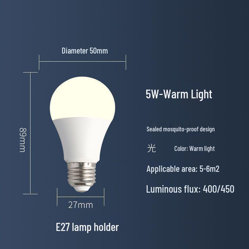 Super Bright E27 LED Bulb: Energy-Saving, High-Power, Spiral White Light for Home