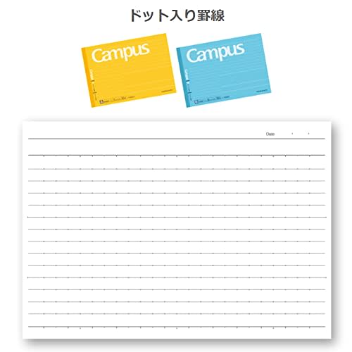 KOKUYO Campus Note (Dotted Ruled) (Half Size) B Ruled No-293BT Set of 3 Books