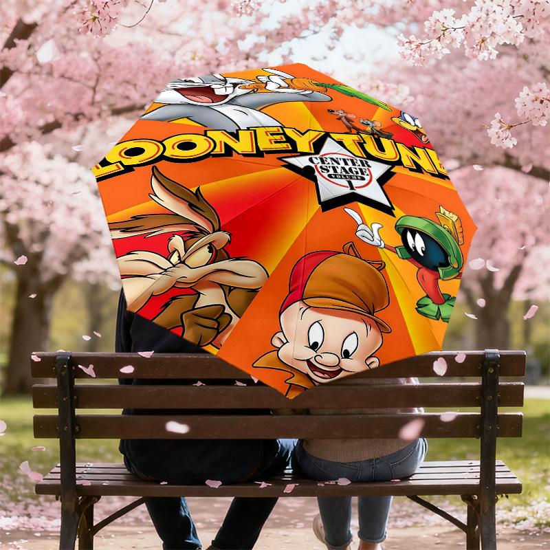 1pc Looney Tunes Center Stage Volume 1 Automatic Open/Close Umbrella Compact Folding Umbrella with 8-Rib Shaft lightweight esign, for Women/Men1200A