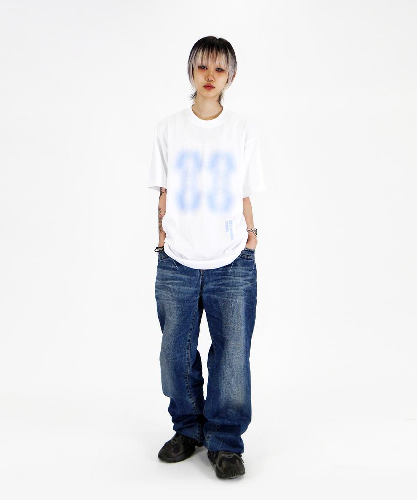 Keuligeon Effect Graphics Semi-Overfit Short Sleeve T-Shirt White