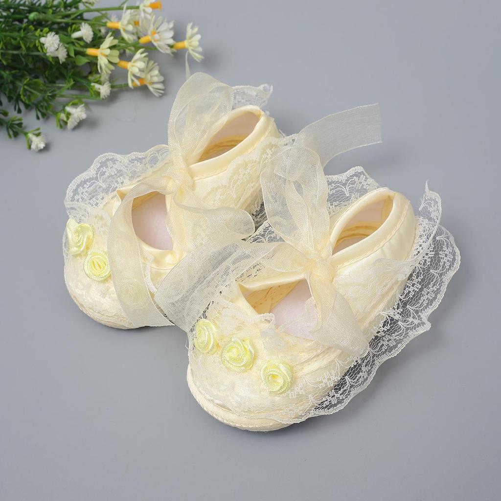 Lace Princess Baby Shoes: Soft Sole, Anti-Slip Cotton Shoes for Spring & Autumn