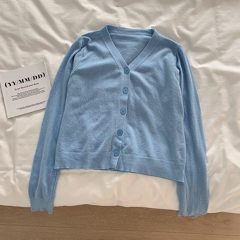 Autumn Fashion Vintage Sweater Winter Knit Cardigan For Women Tops V Neck Long Sleeve Coat Sweater Women Jacket 28673