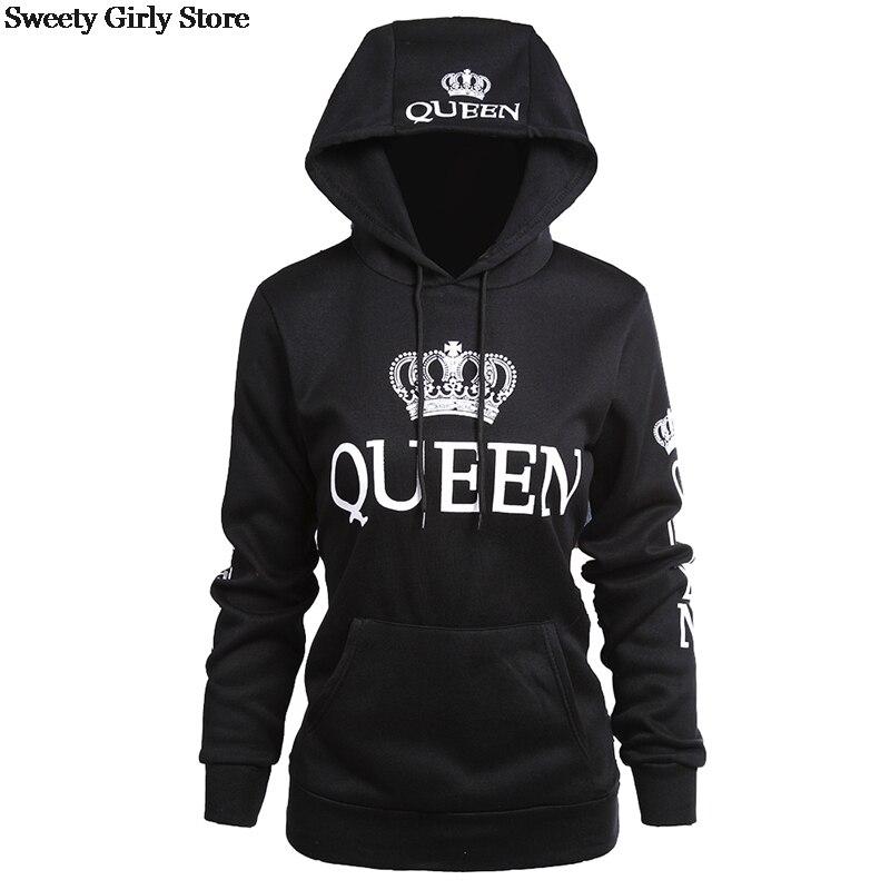 Королева Свитер с капюшоном и длинным рукавом Повседневный свитер Сексуальный женский мужской пуловер Свитер Уличная мода 5XL белый 1955₽