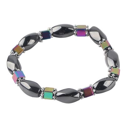 Multi Colors Elastic Magnetic Therapy Hematite Bracelet Weight Loss Bangle Jewelry