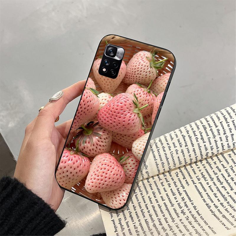 

Phone Case For Xiaomi Poco C71 15T 14T Pro Redmi note 15 14 14 13 Pro Redmi A5 15C 13C Strawberry Fruit Cat Redmi 15C 5G