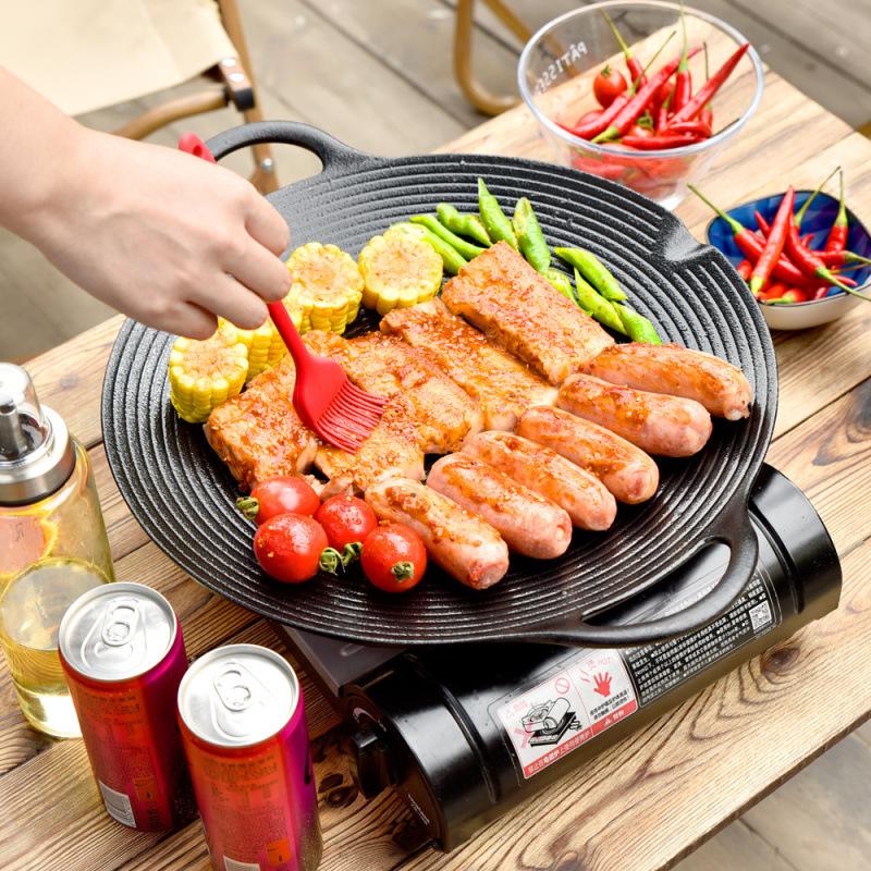 Outdoor Indoor Suitable for Any Stove Barbecue Grill Cast Iron Grill Induction Cooker Light Luxury