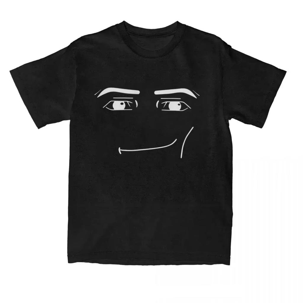 2025 Sommer Anime Roboter Gesichts Mode Spaß Kurzarm T-Shirt Herren und Damen Harajuku T-Shirt Vielseitig Lässig Trend Ins