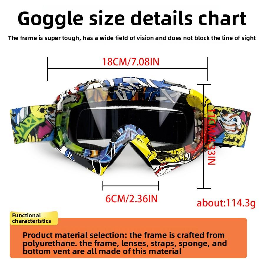 Goggles Riding Glasses Outdoor Motorcycle Off-Road Goggles ATV Men's and Women's Mountain Bike Bike Windshield Lenses