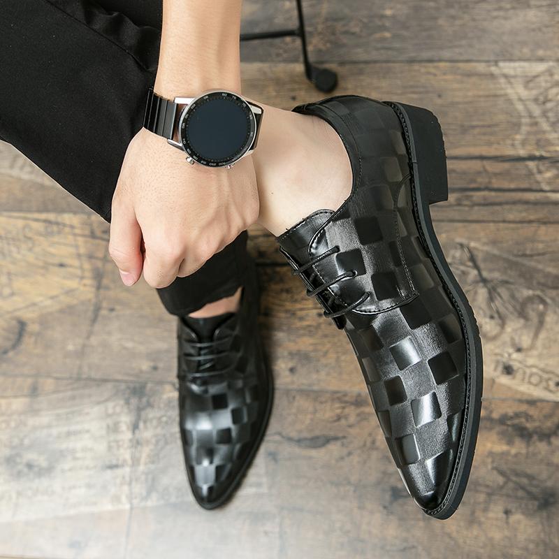Fashion High Quality Brand Men's Leather Casual Shoes High-end Banquet Pointed Dress Shoes Formal Suit Office Men's Business Shoes