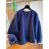 Plus Size 280g German Fleece Hoodie for Women – Autumn/Winter Loose Fit, Solid Color, Brushed, 240 Jin.