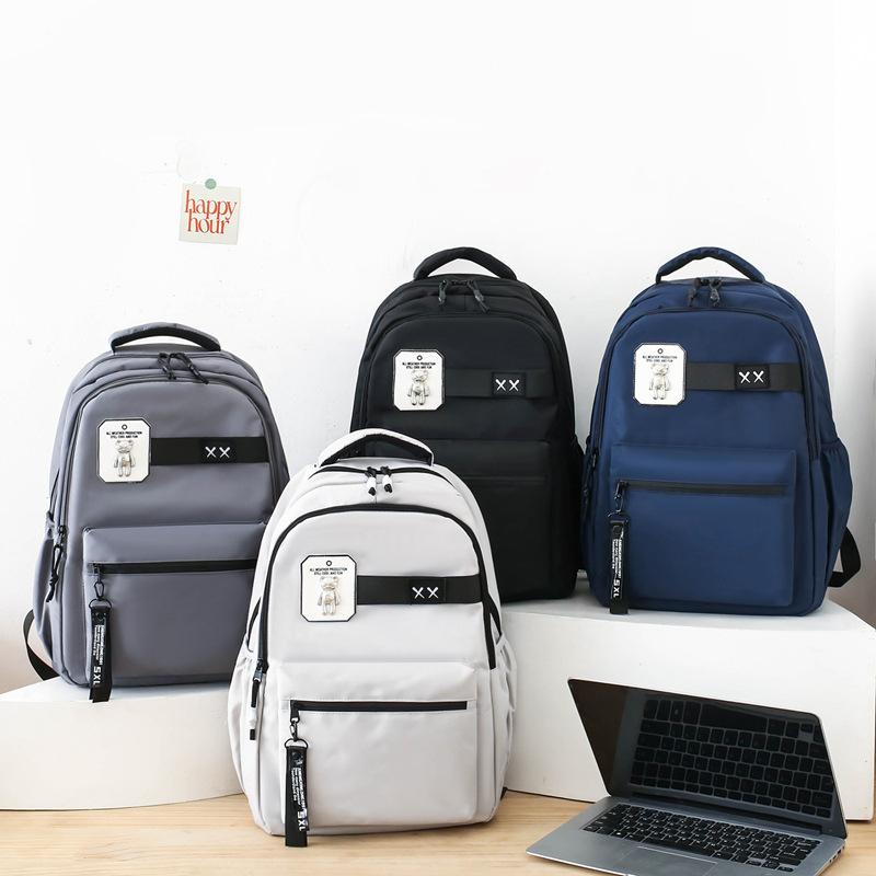 Kvinna Skolväska med stor kapacitet Manliga gymnasieelever Ryggsäck Pojkar Datorryggsäck