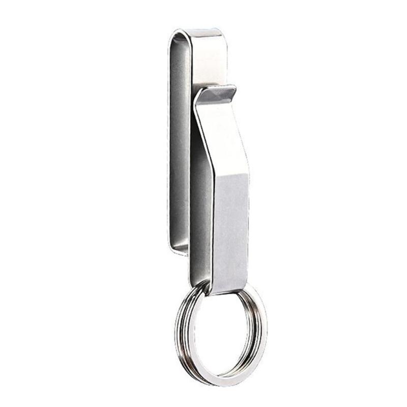 Anti-Lost Hanging Clip Stainless Car Keys Clip Waist Hanging Keyring Holder Belt