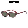 1PC Retro small-frame sunglasses with rivet details—versatile shades for street style, outdoor vacations, driving, and sun protection.