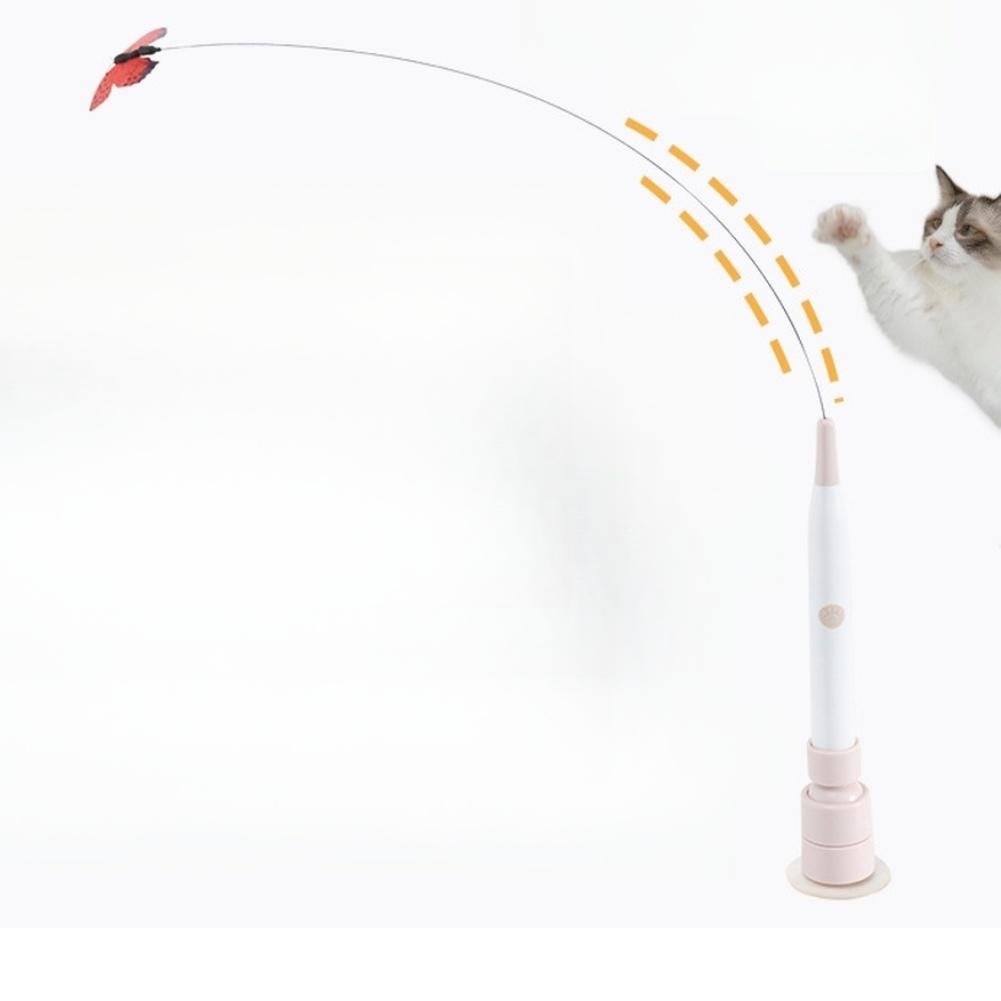 Detachable Handle Cat Play Tool Cat Teaser Cat Teaser Wand Detachable Handle Feather Attachment Plastic ABS Components